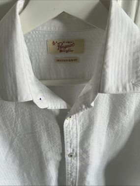 Original Penguin White Slim Fit Button-Down Shirt